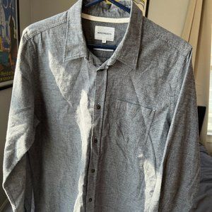 Norse Projects Mens Gray Micro Heather Medium Long Sleeve Button Down Shirt